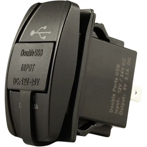 KJM USB-RSM DUAL USB CHARGER ROCKER SWITCH MNT