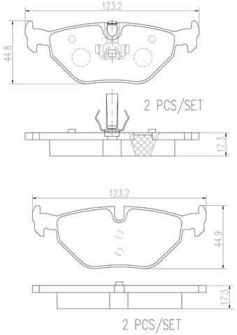 BREMBO P06025N DISC BRAKE PAD SET