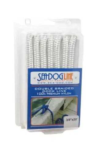SEA DOG 302110010WH-1 DOUBLE BRAIDED NYLON DOCK LINE