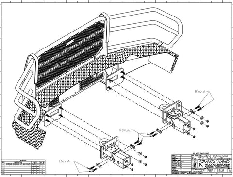 Ranch Hand FBF111BLR Bumper Legend One Piece Design Direct-Fit Mounting Hardware