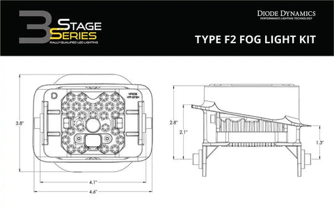 DIODE DYNAMC DD6242 WORKLIGHT SS3 PRO TYPE F2 KIT WHITE