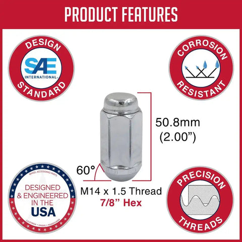 LUG-BLG 2.00 7/8-M14 1.5(BOX OF 50)