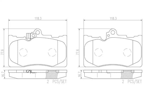 BREMBO P83072N DISC BRAKE PAD SET