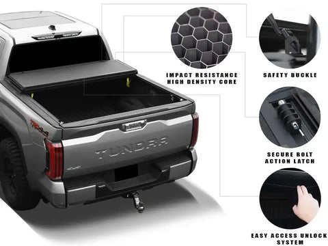 Armordillo 7163041 Tonneau Cover CoveRex TFX Series Hard Folding Low Profile 2 Fo
