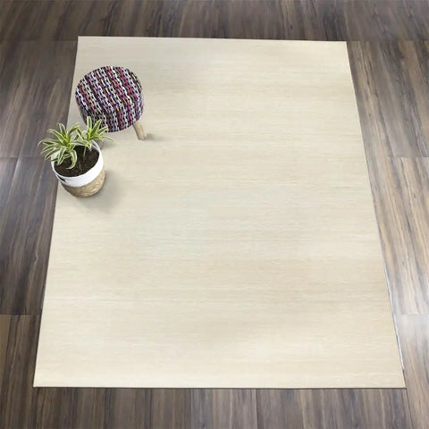 CRYSTAL ART 361445WEB SOLID CREAM 5X7 WASHABLE RUG