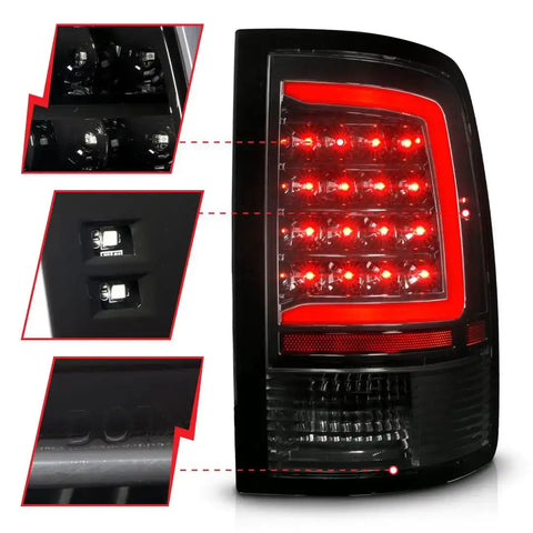 ANZO USA 311452 Tail Light Assembly LED Clear Lens Black Housing Red Brake Light/