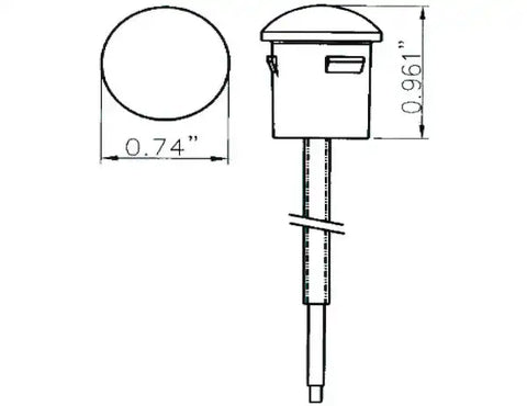 Buyers Products 5627513 Side Marker Light - LED 3/4 Inch Diameter Round 3 LED Red