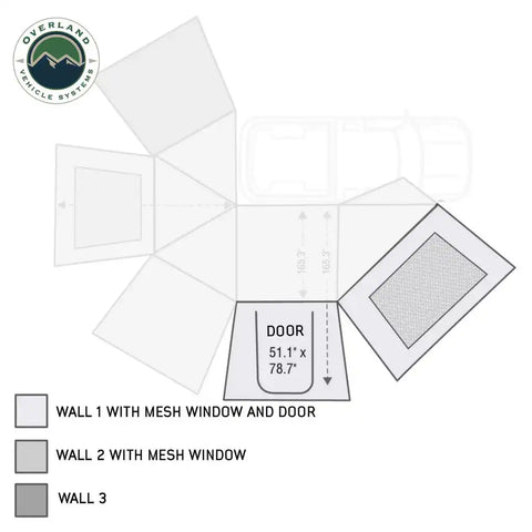 NOMADIC AWNING 270 - SIDE WALL 1 WI