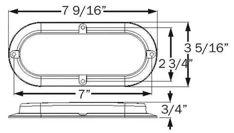 LED 6' OVAL FLG; 6 DIODE
