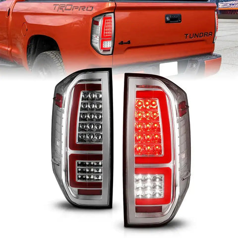 ANZO USA 311438 Tail Light Assembly LED Clear Lens Chrome Housing Red Brake Light