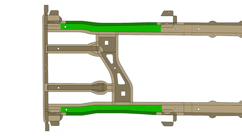 KENTROL RB6062 REAR UNIBODY STIFFERNER PAIR)