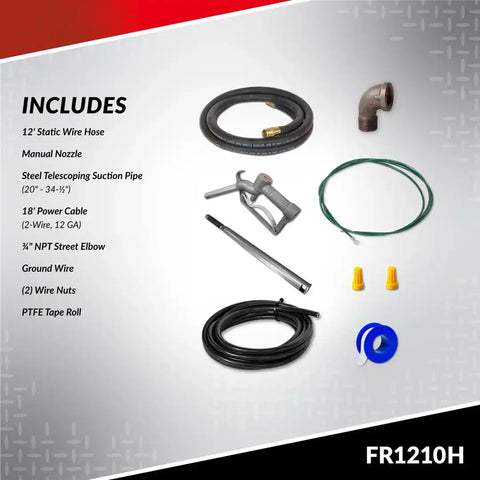 Fill-Rite FR1210H 12VDC PUMP W/ACC. MANNOZ