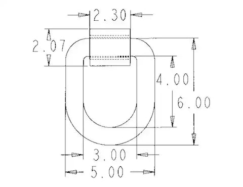 Buyers Products B50 D-Ring 1 Inch Ring Diameter 4 Inch Height With Weld-On Bracket