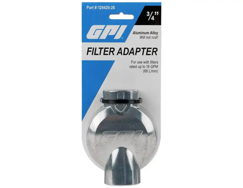 GPI 129420-26 ADAPTER  FILTER  ALUMINUM 3/4' NPT
