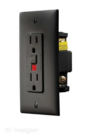 BLACK DUAL GFCI OUTLET