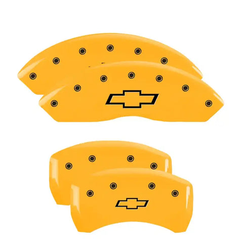 MGP CALIPER 14255SBOWYL SET OF 4 CALIPER COVERS ENGRAVED F