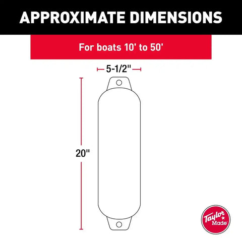5.5' X 20' HULL GARD FENDER WHITE