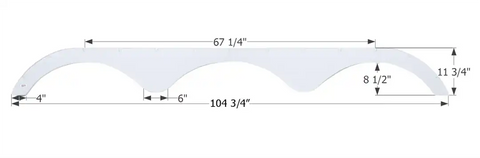 ICON 01931 104 5/8'X11 3/4'POLAR WHT