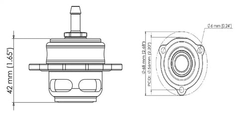 TURBOSMART TS-0203-1261 BPV KOMPACT RE-CIRC SHOR