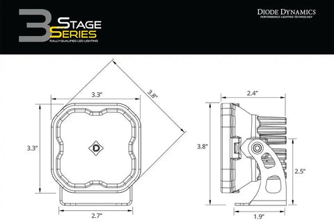 DIODE DYNAMC DD6910P SS3 MAX ABL YELLOW SAE FOG STANDARD