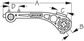SEA DOG 520045-1 PLUGMATE GARBOARD WRENCH
