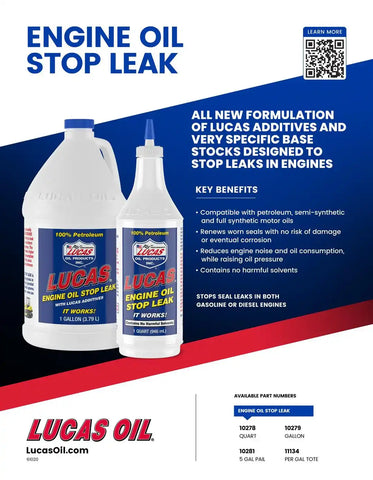 LUCAS OIL 10278 ENGINE OIL STP LEAK QUART