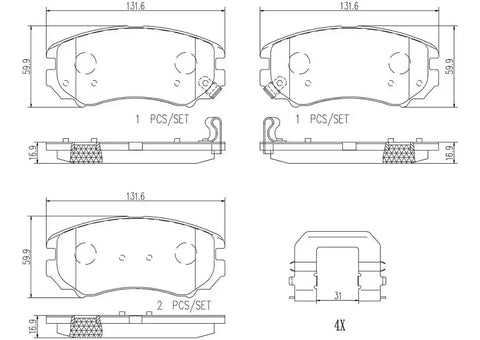 DISC BRAKE PAD SET