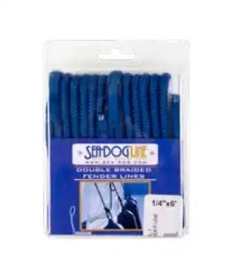 SEA DOG 302106006BL-1 DOUBLE BRAIDED FENDER LINE 1/4