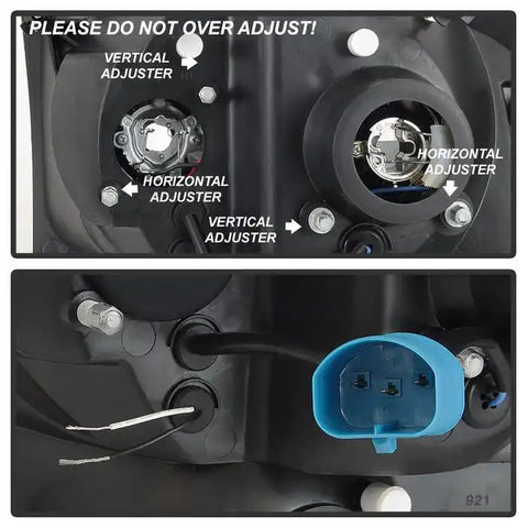 SPYDER 5084491 1PC PROJECTOR HEADLIGHTS BLACK