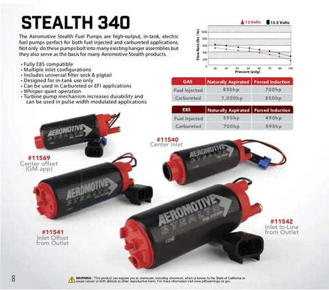 AEROMOTIVE 11569 340 STEALTH PUMP OFFSET
