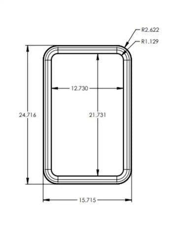 LIPPERT COMP 711862 WINDOW FRAME; LOW PROFILE W/ SEAL;
