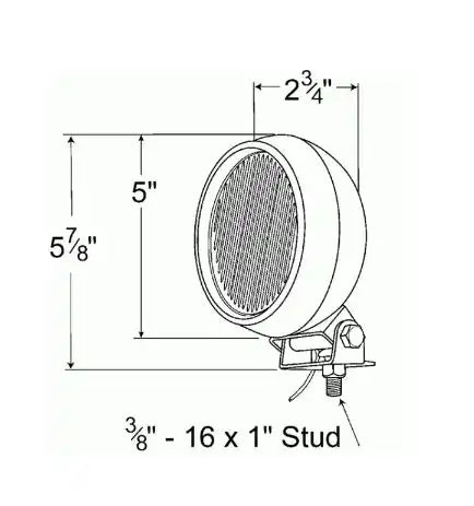 GROTE PERLUX 64931 RUBR TRACTOR&UTILITY LAMP