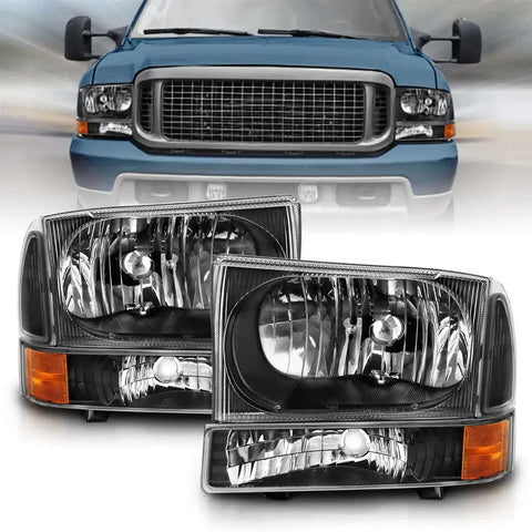 ANZO 111457 CRYSTAL HEADLIGHT SET; CLEAR LENS;