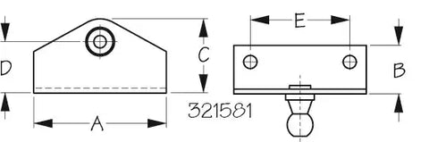 SEA DOG 321581-1 STAINLESS 90 GAS LIFT MOUNT -