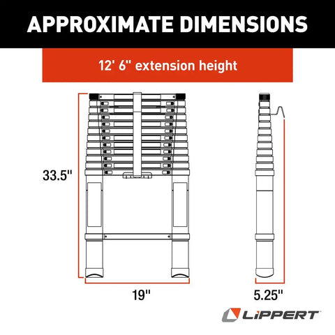 Lippert Components 2021097938 ON-THE-GO  LADDER - 12.5'