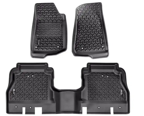 RUGGED RIDGE 12987.44 12987.44 FLOOR LINER KIT BLK FR/REA
