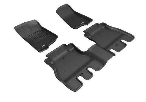 3D MATS/U-AC L1JP01901509 3D KAGU FLOOR MAT 2 ROW SET BLACK