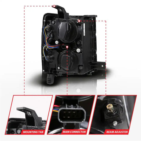 ANZO 111617 BLACK HOUSING DUAL SWITCHBACK+SEQUE