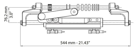 Uflex UC128TS-2 Boat Hydraulic Steering Cylinder For Use With PROTECH 2.1
