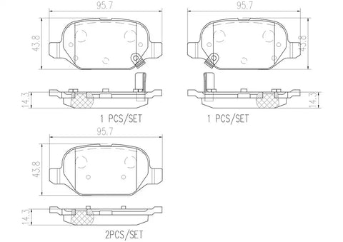 BREMBO P23151N DISC BRAKE PAD SET