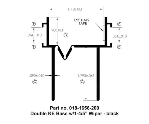 DOUBLE KE BASE W/1-4/5' WIPER