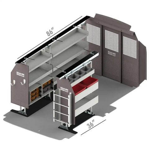 ROLACASE RSLRFEL- FTL130 VAN SHELVING ELECTRICAL BIN PACKAGE