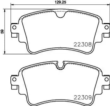 BREMBO P85154N DISC BRAKE PAD SET