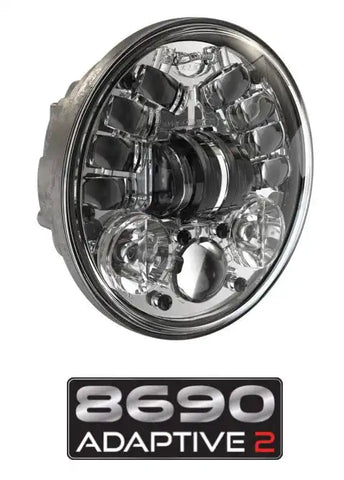8690A2-12V LED HEADLIGHT  CHROME