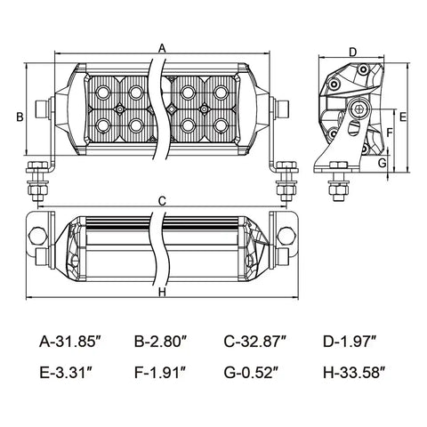 ARC LIGHTING 62243 30' DUAL ROW LED SPOT/FLOOD(1 EA)