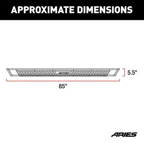 ARIES 2556055 ADVANTEDGE 5-1/2' X 85' BLACK ALUMI