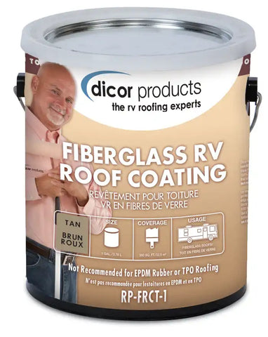 Dicor Corp. RP-FRCT-1 Roof Coating Use To Protect And Beautify Previously Coated RV Roofs