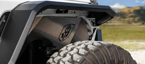 ROAD ARMOR 518LFF0Z FRONT JL FENDER LINER STAINLESS STEEL SET OF 2