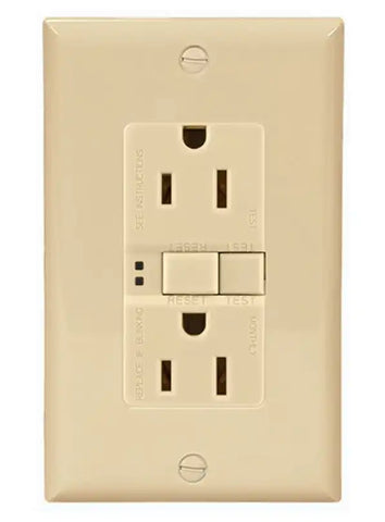 15A SELF-TEST GFCI IVORY