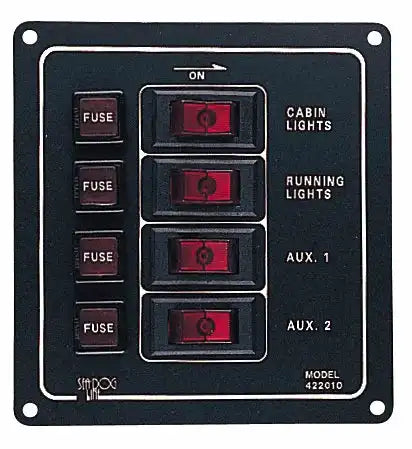 SEA DOG 422010-1 ALUMINUM SWITCH PANEL-VERTICAL